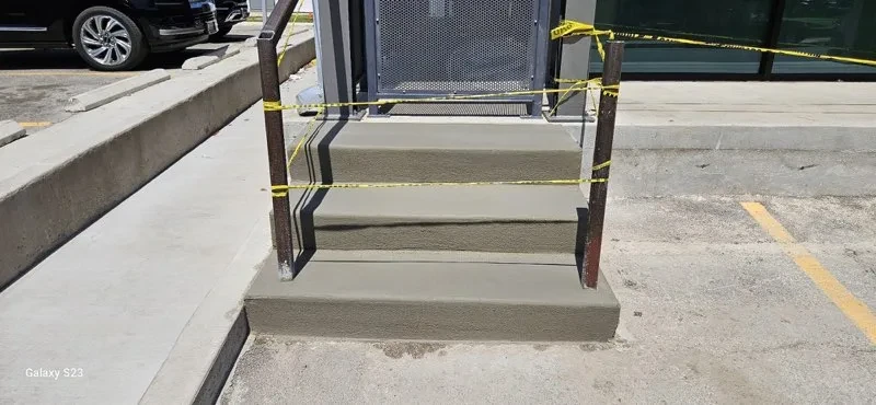 Front-entry step replacement by Lucky&rsquo;s Concrete in Naples